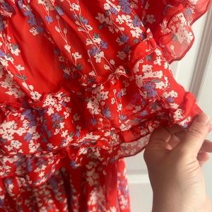 Floral ruffle dress